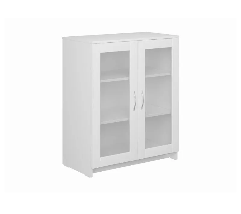 БРИМНЭС / СИРИУС тумба ИКЕА / IKEA 2 двери со стеклом 78х95 белая | изображение 3