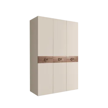 Шкаф 3-х дверный Bogemia Wood Fi (Слоновая кость/Хром) БМШ2/3(Wo)