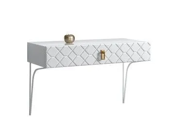 Стол туалетный (консоль) Bogemia Farfalle (Белый) (Lakobel/Золото) БМСТ-1(Fa)