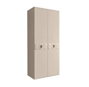 Шкаф 2-х дверный Bogemia Farfalle (Ваниль/Хром) БМШ2/2(Fa)