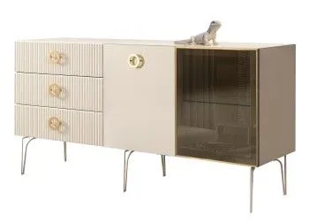 Комод 1.6м Bogemia Fillini (Слоновая кость) (Lakobel/Золото) БМКМ-4(Fi)[5][10]