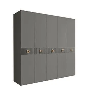 Шкаф 5-ти дв. Bogemia Fillini (Серый/Золото) БМШ2/5(Fi)