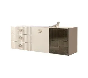 Комод 1.6м Bogemia Fly Fillini (Слоновая кость) (Lakobel/Хром) БМКМ-4[5][10]