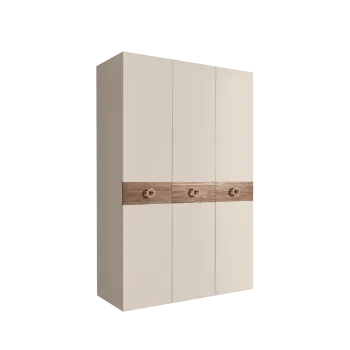 Шкаф 3-х дверный Bogemia Wood Fi (Слоновая кость/Золото) БМШ2/3(Wo)