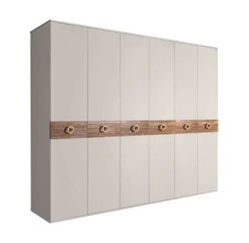 Шкаф 6-ти дв. Bogemia Wood Fi (Шелк/Золото) БМШ2/6(Wo)