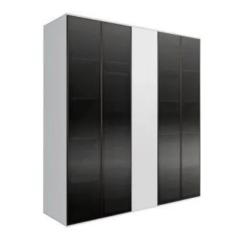 Шкаф 5-ти дв. Bogemia Air (Белый/Черный) БМШ2/5(4)