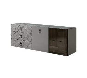 Комод 1.6м Bogemia Fly Farfalle (Серый) (Novabuk/Черный) БМКМ-4[5][10]