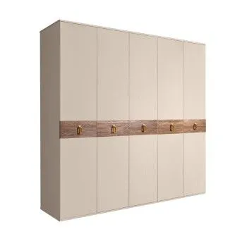 Шкаф 5-ти дв. Bogemia Wood Fa (Ваниль/Золото) БМШ2/5(Wo)