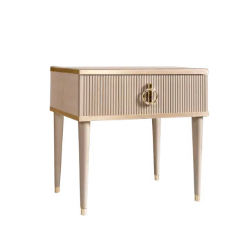 Тумба прикроватная Римини СОЛО (Латте/Золото) РМТП-1(s)