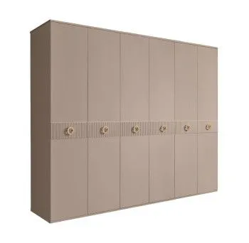 Шкаф 6-ти дв. Bogemia Fillini (Мокка/Золото) БМШ2/6(Fi)