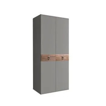Шкаф 2-х дверный Bogemia Wood Fa (Серый/Хром) БМШ2/2(Wo)