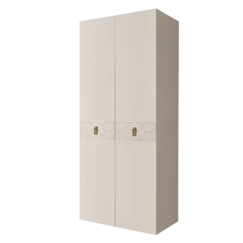 Шкаф 2-х дверный Bogemia Farfalle (Слоновая кость/Золото) БМШ2/2(Fa)