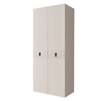 Шкаф 2-х дверный Bogemia Farfalle (Слоновая кость/Черный) БМШ2/2(Fa)