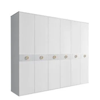 Шкаф 6-ти дв. Bogemia Fillini (Белый/Золото) БМШ2/6(Fi)