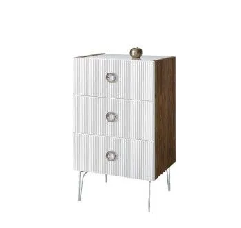 Комод Bogemia Woodline Fi (Белый) (Lakobel/Хром) БМКМ-1
