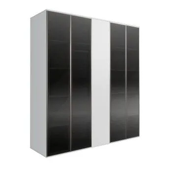 Шкаф 5-ти дв. Bogemia Air (Белый/Серебро) БМШ2/5(4)