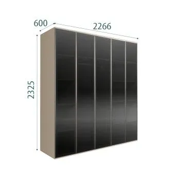 Шкаф 5-ти дв. Bogemia Air (Ваниль/Серебро) БМШ2/5(5)