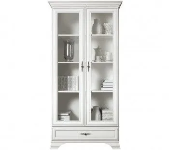 Шкаф с витриной Кентаки REG2W1S белый - Выставка Балашиха