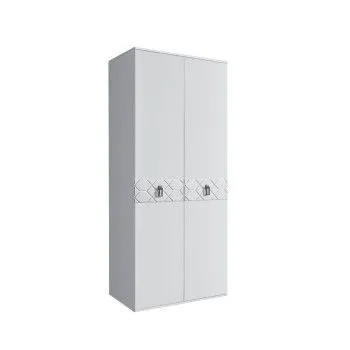 Шкаф 2-х дверный Bogemia Farfalle (Белый/Хром) БМШ2/2(Fa)