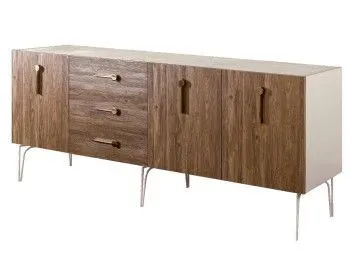 Комод 2.1м Bogemia Wood Wo (Слоновая кость) (Novabuk/Золото) БМКМ-5(Wo)