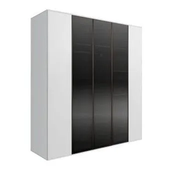 Шкаф 5-ти дв. Bogemia Air (Белый/Черный) БМШ2/5(3)