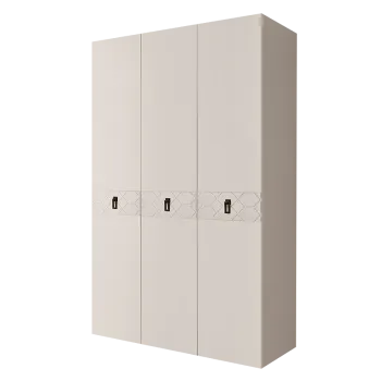 Шкаф 3-х дверный Bogemia Farfalle (Слоновая кость/Черный) БМШ2/3(Fa)