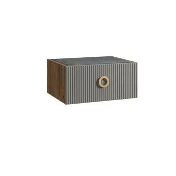 Тумба прикроватная Bogemia Woodline Fly Fi (Серый) (Novabuk/Золото) БМТП-1