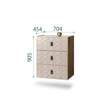 Комод Bogemia Woodline Fly Fa (Ваниль) (Lakobel/Черный) БМКМ-1