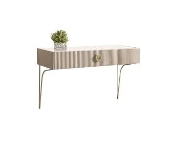 Стол туалетный (консоль) Bogemia Fillini (Ваниль) (Lakobel/Золото) БМСТ-1(FI)