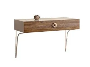 Стол туалетный (консоль) Bogemia Wood Fi (Слоновая кость) (Lakobel/Золото) БМСТ-1(Wo)