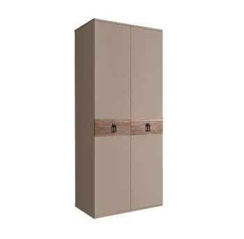 Шкаф 2-х дверный Bogemia Wood Fa (Мокка/Черный) БМШ2/2(Wo)