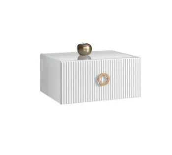 Тумба прикроватная Bogemia Fly Fillini (Белый) (Lakobel/Золото) БМТП-1