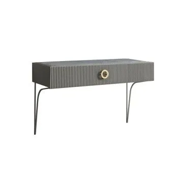 Стол туалетный (консоль) Bogemia Fillini (Серый) (Novabuk/Золото) БМСТ-1(FI)