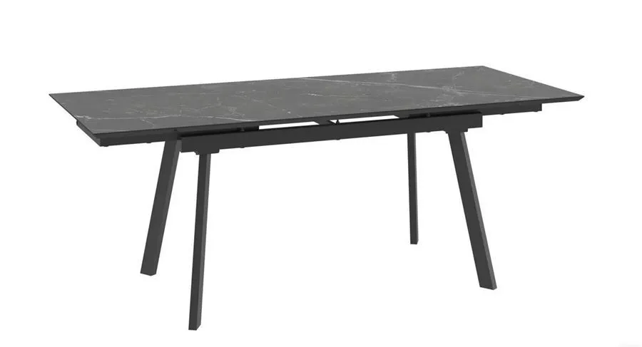 Стол с керамическим покрытием Chelsy (F)-140 (STONE BLACK ST CER/Черный)140(30+30)х85 | изображение 1
