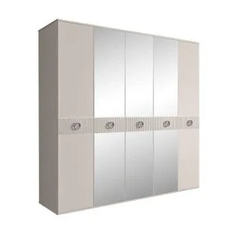 Шкаф 5-ти дв. с зеркалами Bogemia Fillini (Шелк/Хром) БМШ1/5(Fi)