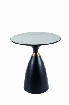 Стол журнальный Signal GEMINI (белый/черный/золотой)