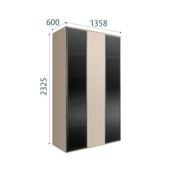 Шкаф 3-х дверный Bogemia Air (Ваниль/Серебро) БМШ2/3(2)