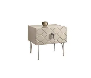 Тумба прикроватная Bogemia Farfalle (Ваниль) (Lakobel/Хром) БМТП-1(Fa)