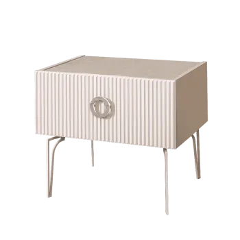 Тумба прикроватная Bogemia Fillini (Слоновая кость) (Novabuk/Хром) БМТП-1(Fi)