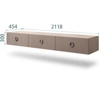 Тумба телевизионная 2.1м Bogemia Fly Fillini (Мокка) (Novabuk/Хром) БМТ-2