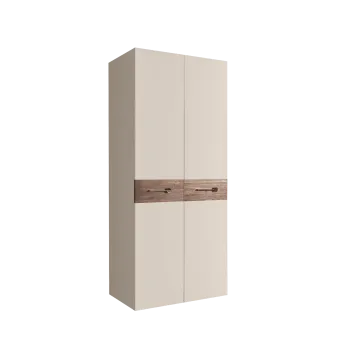 Шкаф 2-х дверный Bogemia Wood Wo (Слоновая кость/Хром) БМШ2/2(Wo)