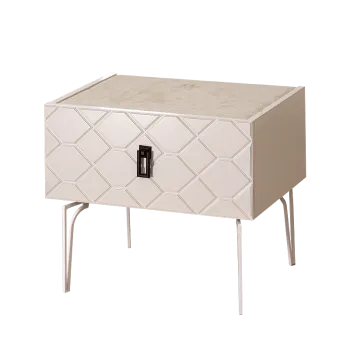 Тумба прикроватная Bogemia Farfalle (Слоновая кость) (Lakobel/Черный) БМТП-1(Fa)