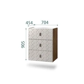 Комод Bogemia Woodline Fly Fa (Шелк) (Novabuk/Хром) БМКМ-1