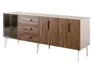 Комод 2.1м Bogemia Wood Wo (Слоновая кость) (Novabuk/Хром) БМКМ-5(Wo)[4]