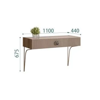 Стол туалетный Bogemia Woodline Fi (Мокка) (Lakobel/Хром) БМСТ-1