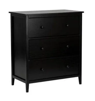 Комод Хитроу (3 ящ) (черный)