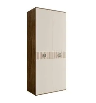 Шкаф 2-х дверный Bogemia Woodline Fi (Слоновая кость/Хром) БМШ2/2