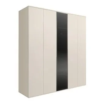 Шкаф 5-ти дв. Bogemia Air (Слоновая кость/Черный) БМШ2/5(1)