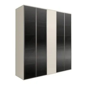 Шкаф 5-ти дв. Bogemia Air (Слоновая кость/Серебро) БМШ2/5(4)