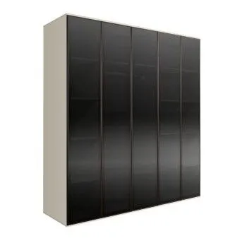 Шкаф 5-ти дв. Bogemia Air (Слоновая кость/Черный) БМШ2/5(5)